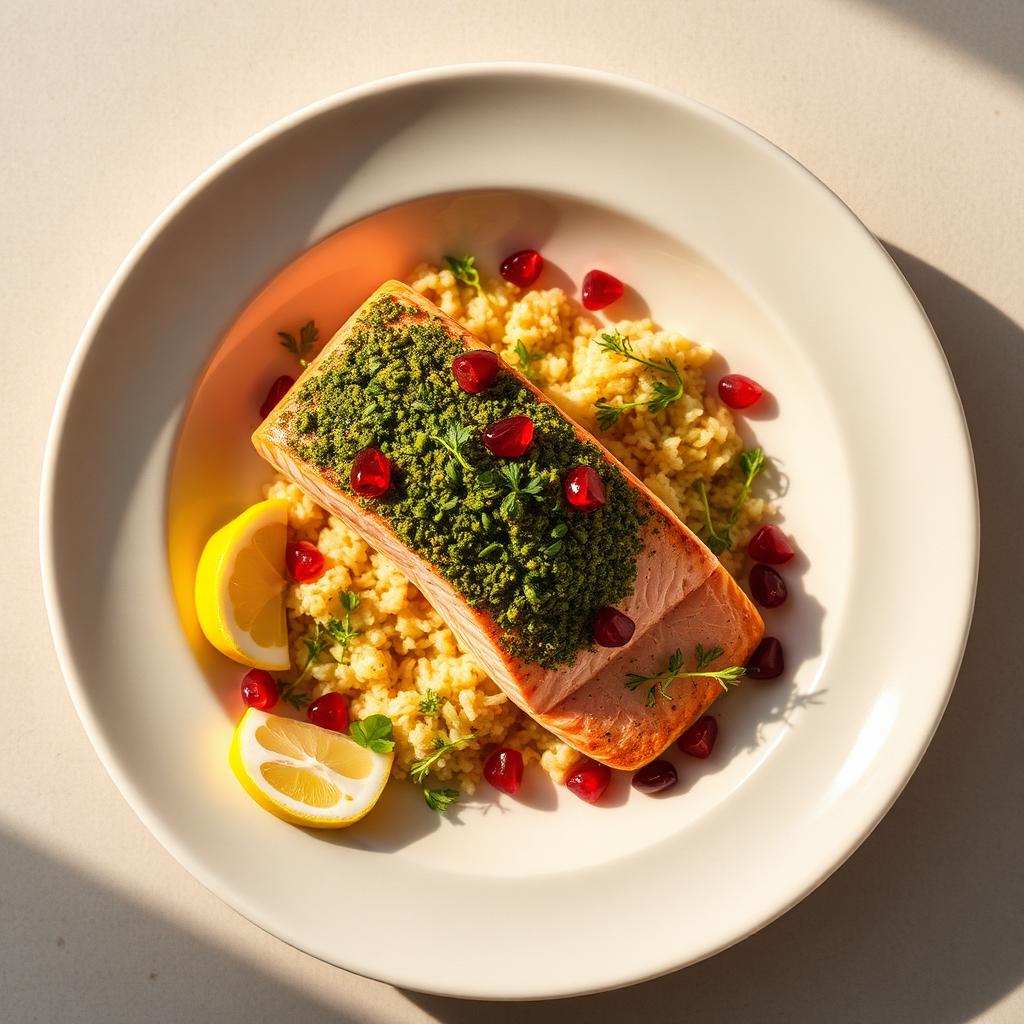 Herb-Crusted Grilled Salmon Bowl